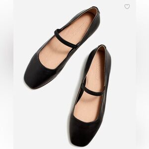 Madewell The Greta Ballet Flats in black leather women size 9